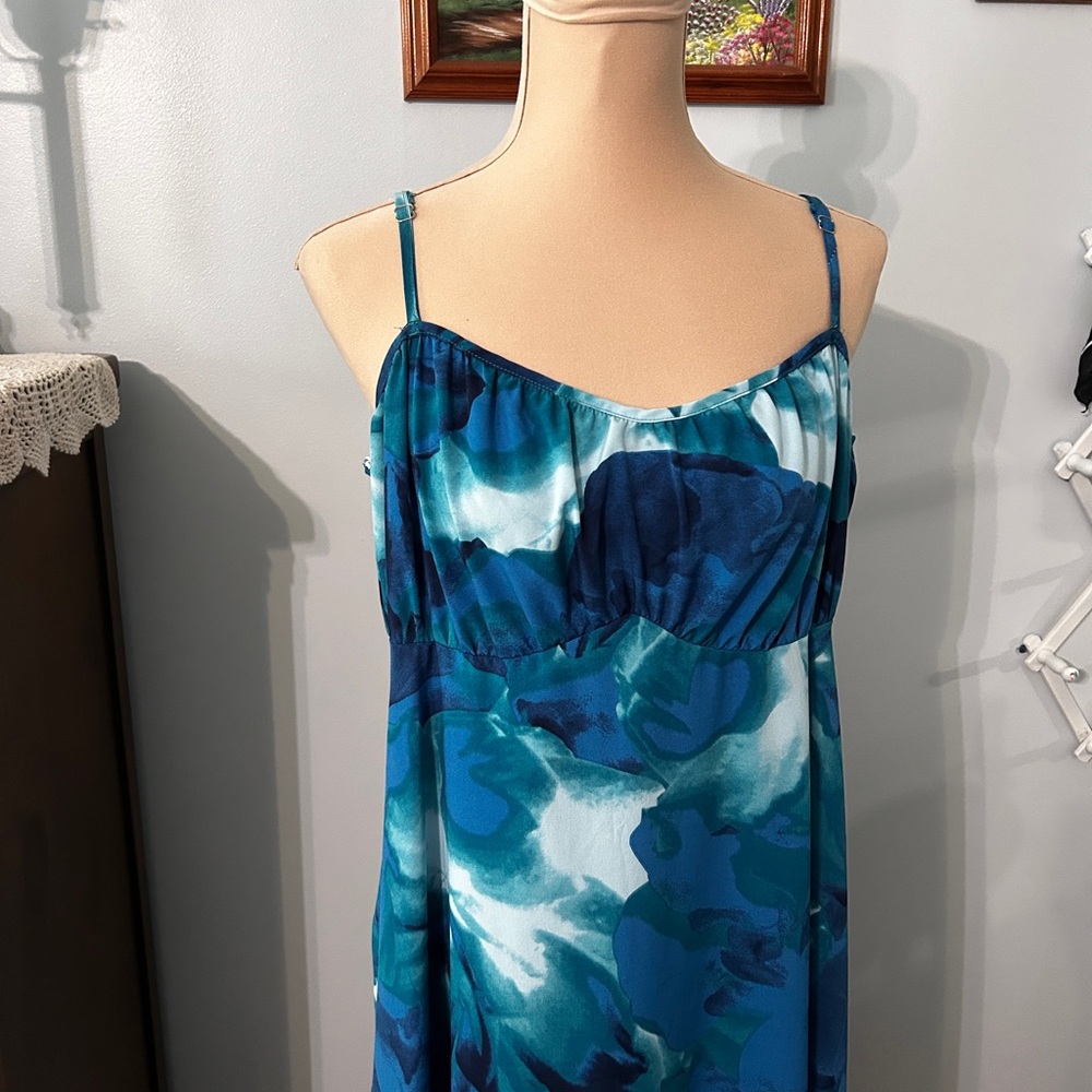 SHEIN  Ocean Blue and Teal Maxi Dress